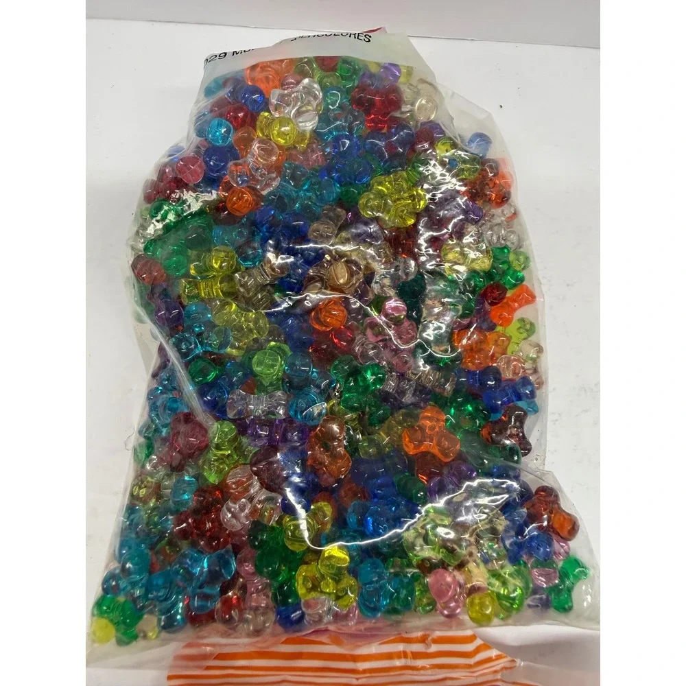 Mixed Craft Lot The Beadery Tri-Beads Glass Foil Beads Sequins Novelty Buttons